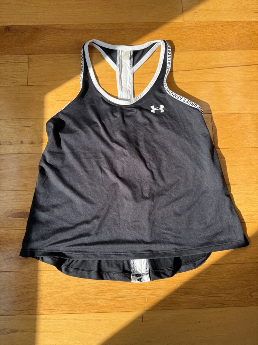 Under Armour Black and White Performance Racerback Tank